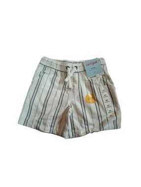 NWT Cat & Jack Off-White/Navy Blue Striped Shorts/4T